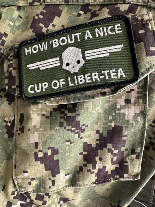 CUP OF LIBER-TEA VELCRO PATCH