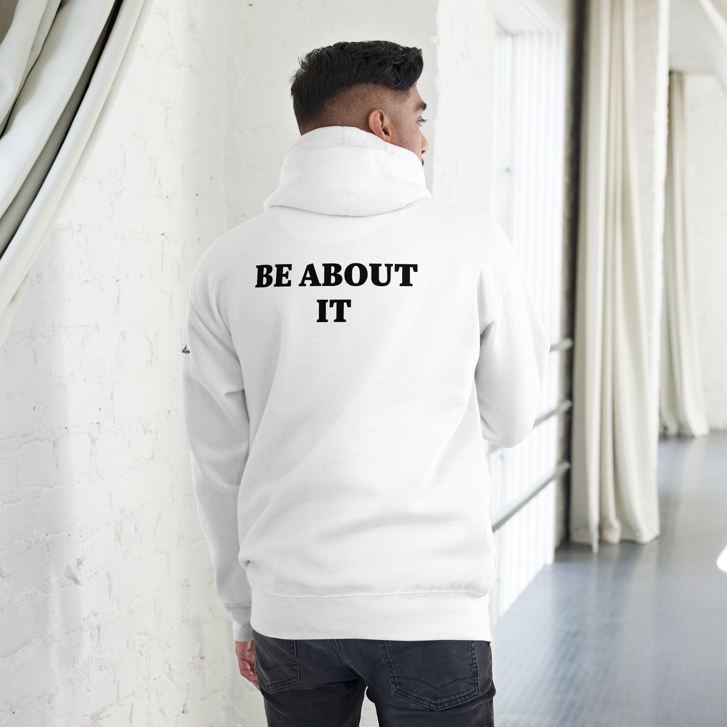 BE ABOUT IT hoodie (light)